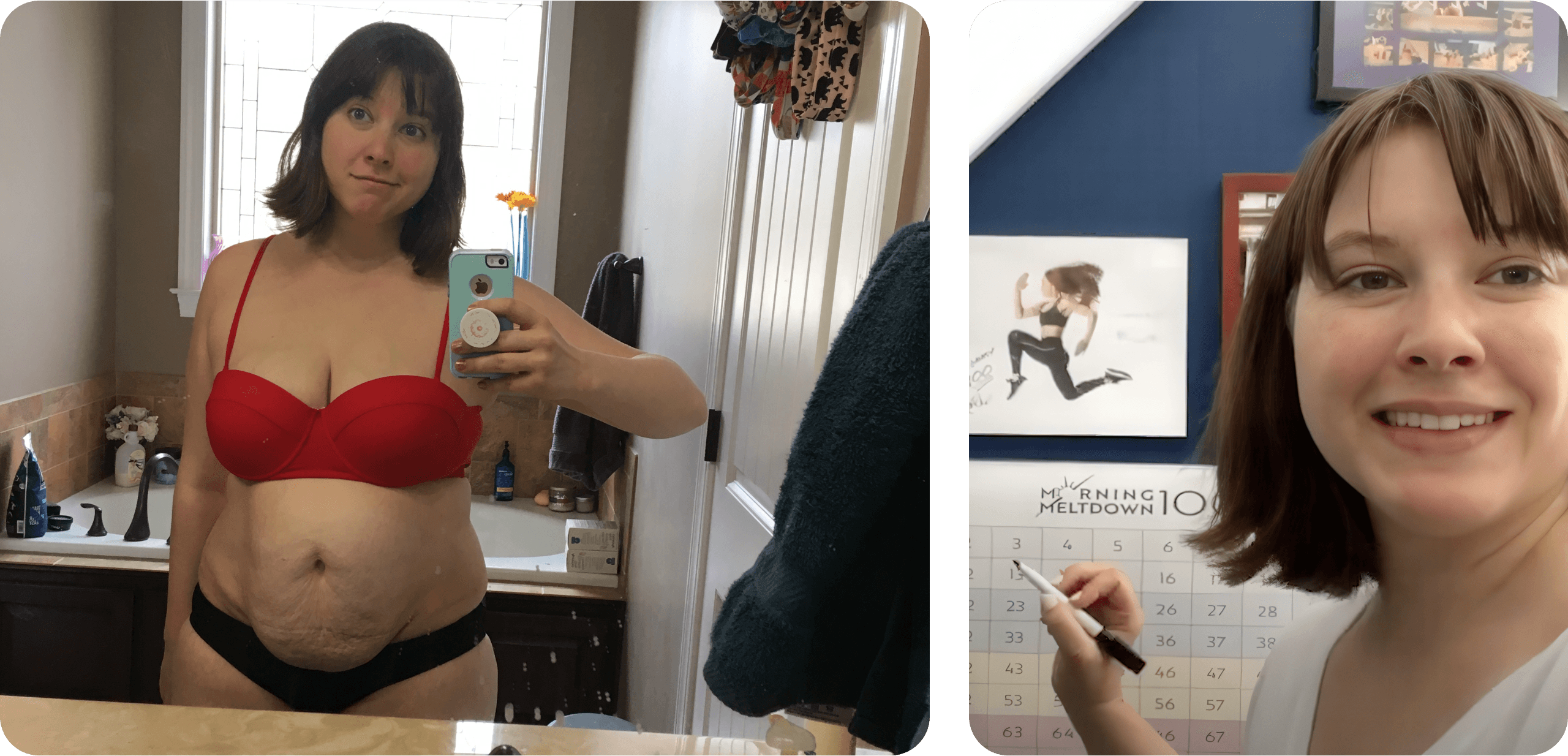 real life images from Lauren's story with Morning Meltdown 100